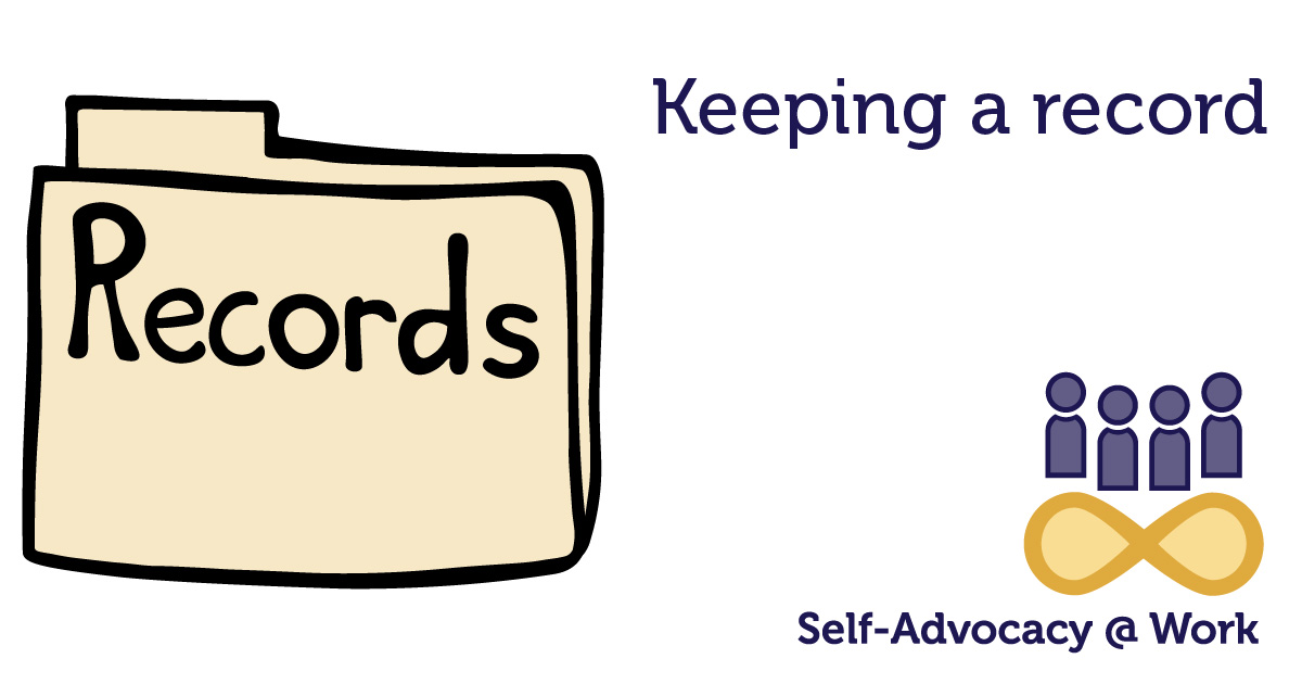 Keeping a record SelfAdvocacyWork